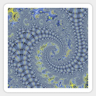 THE MORE YOU LOOK. THE MORE YOU SEE. İntricate detailed fractal in subtle pastel colors Sticker